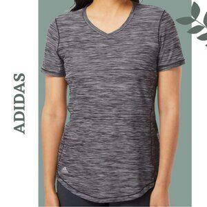 Adidas Women’s Black Melange Short Sleeve Activewear Top Size Medium